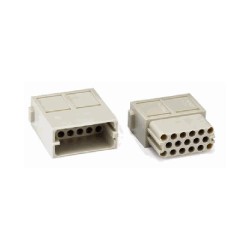 Insert HM modulaire, Raccordement à Sertir, femelle, 17 pin, 10A, Polycarbonate 